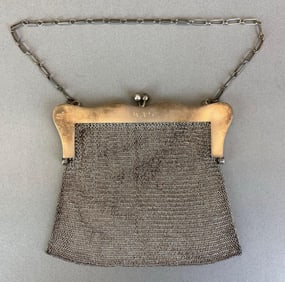Antique Shreve and Co Sterling Silver Mesh Purse