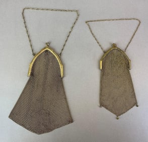 Group of 2 Antique Metal Mesh Purses