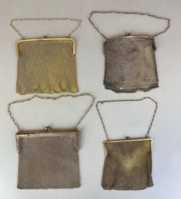 Group of 4 Antique Mesh Purses