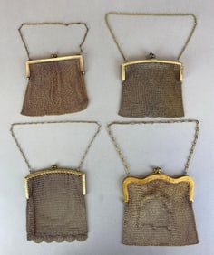Group of 4 Antique Mesh Purses