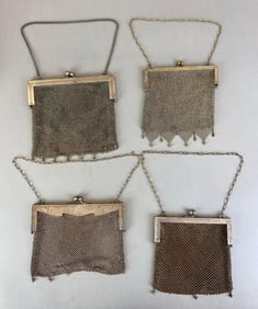 Group of 4 Antique Mesh Purses