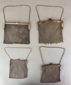 Group of 4 Antique Mesh Purses