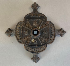 1883 Cast Iron WRC Footed Flag Stand