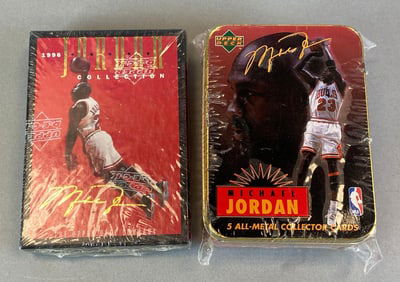 Group of Upper Deck Michael Jordan Metal and Blow Up Cards
