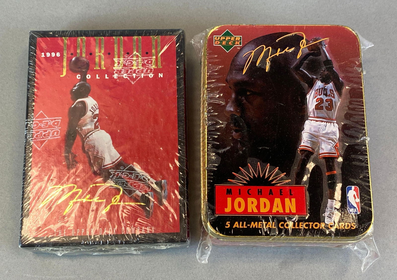 Group of Upper Deck Michael Jordan Metal and Blow Up Cards (1 of 2)