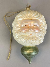 Large Blown Glass Santa Claus Christmas Ornament