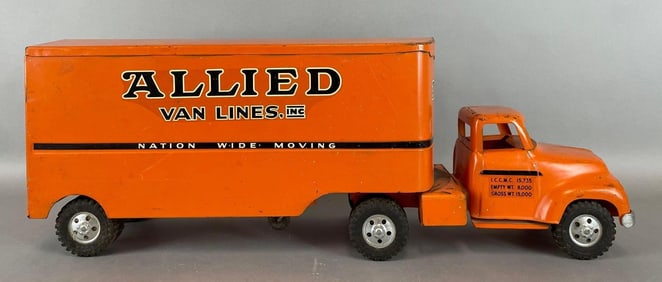 Vintage Tonka Allied Van Lines Pressed Steel Moving Truck