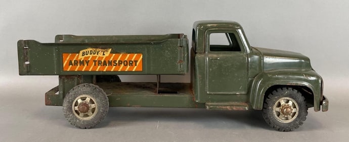 Vintage Buddy L Pressed Steel Army Transport Truck