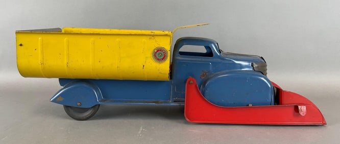 Vintage Marx Lumar Contractors Pressed Steel Dump Truck