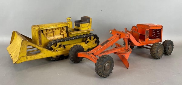Group of 2 Pressed Steel Construction Vehicles