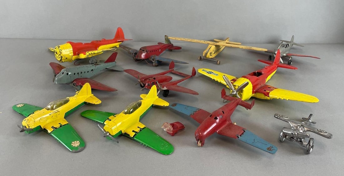 Group of Vintage Pressed Steel Airplanes and More (1 of 4)