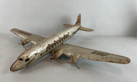 Vintage Marx Pan American World Airways Pressed Steel Airplane