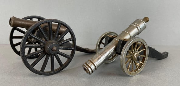 Group of 2 Die-Cast Metal Cannons