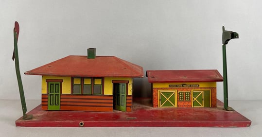 Pre-War American Flyer Tin Litho Flyer Town Freight Station