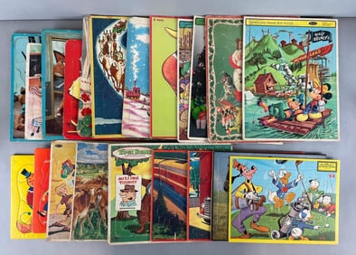 Group of Vintage Childrens Jigsaw Puzzles