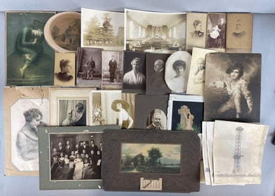 Group of Antique Photographs and More