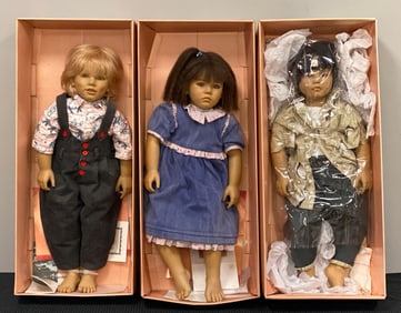 Group of 3 Annette Himstedt Porcelain Dolls