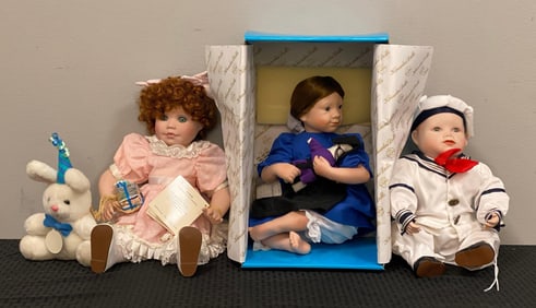 Group of 3 Porcelain Children Dolls