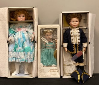 Group of 3 Porcelain Dolls