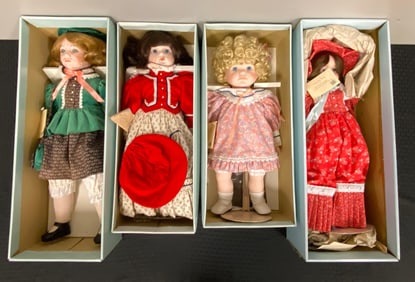 Group of 4 Betty Jane Carter Porcelain Dolls