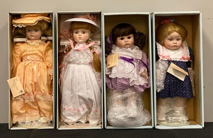Group of 4 Betty Jane Carter Porcelain Dolls