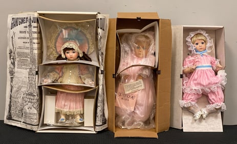 Group of 3 Porcelain Dolls