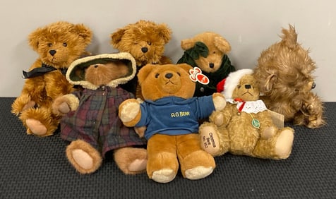 Group of 7 Teddy Bears