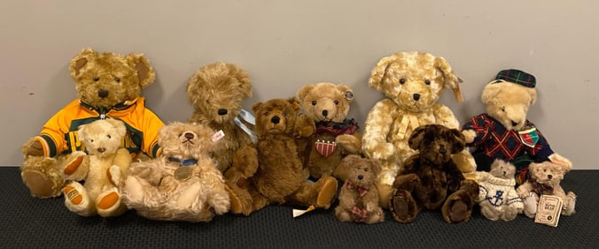 Group of 12 Assorted Teddy Bears