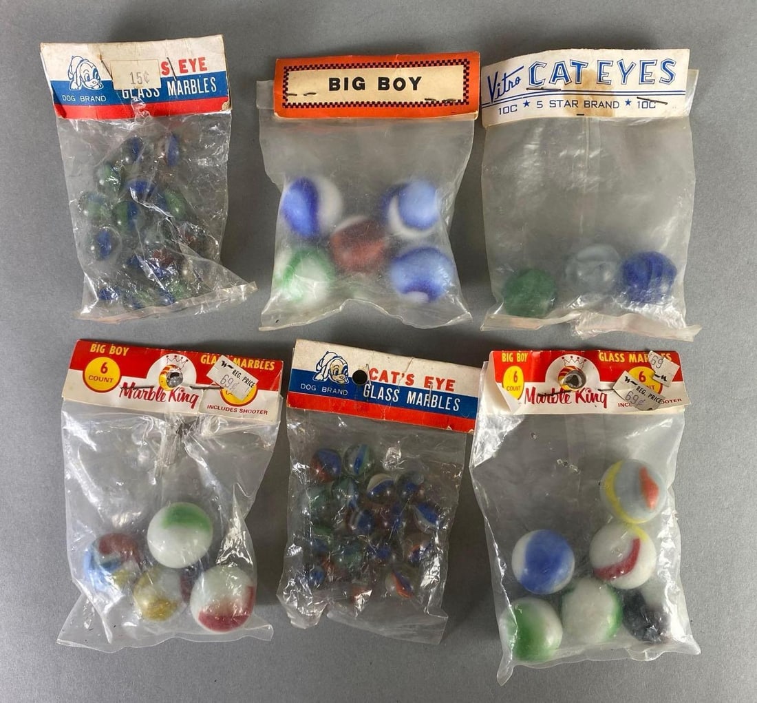 Group of Bagged Glass Marbles (1 of 6)