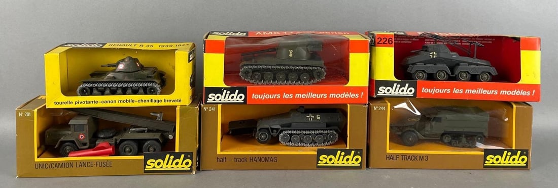 Group of Solido WW2 Era Die-Cast Tanks and Vehicles (1 of 3)