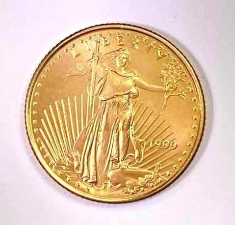 1999 US Mint $5 1/10 oz American Gold Eagle (1 of 2)