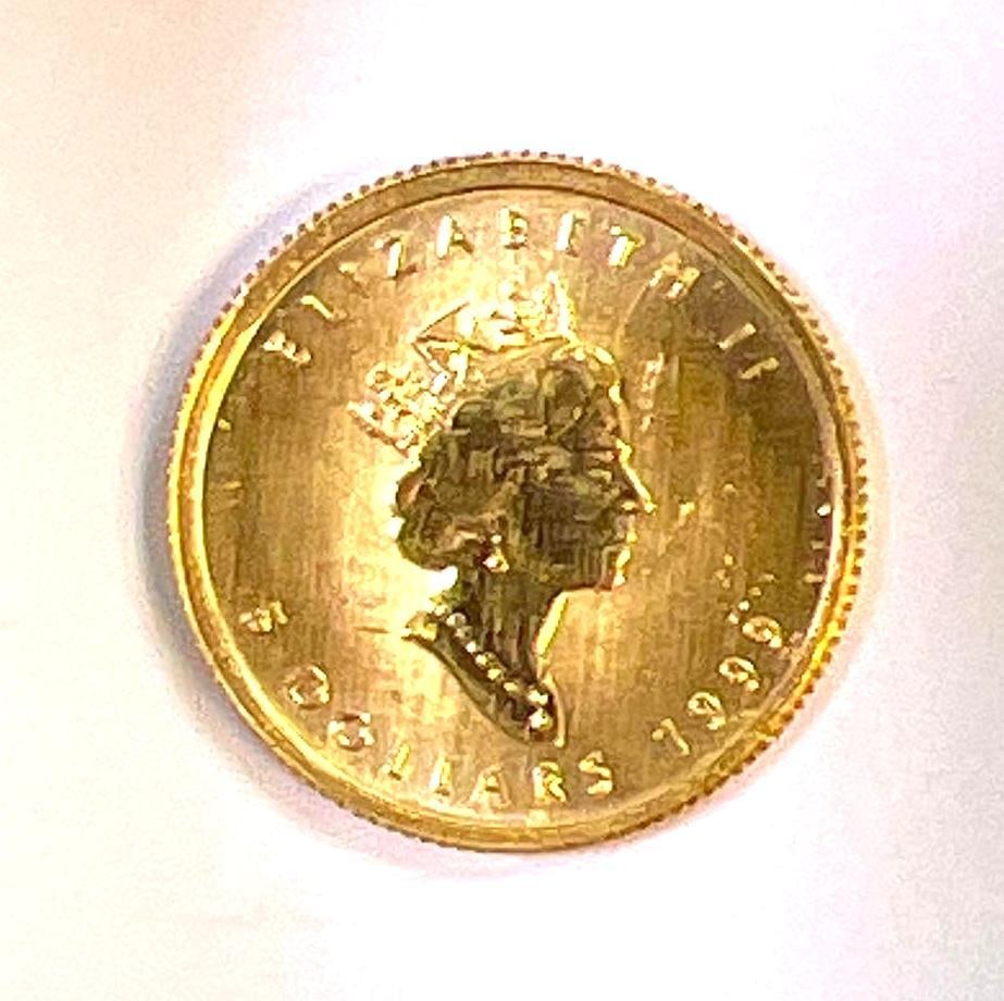 1999 Canada 1/10 oz .9999 Fine Gold Maple Leaf (1 of 2)