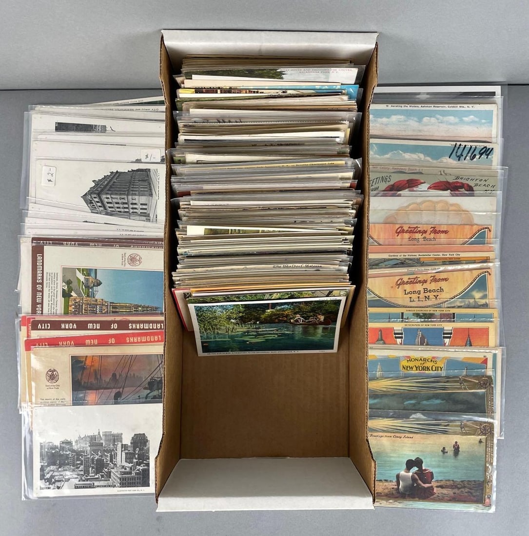 Postcards - 250+ New York: Includes real photo, buildings, Coney Island, city