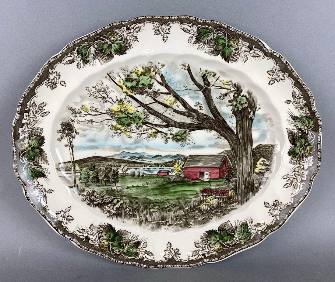 The Friendly Village Harvest Time by Johnson Bros Serving Dish (1 of 3)