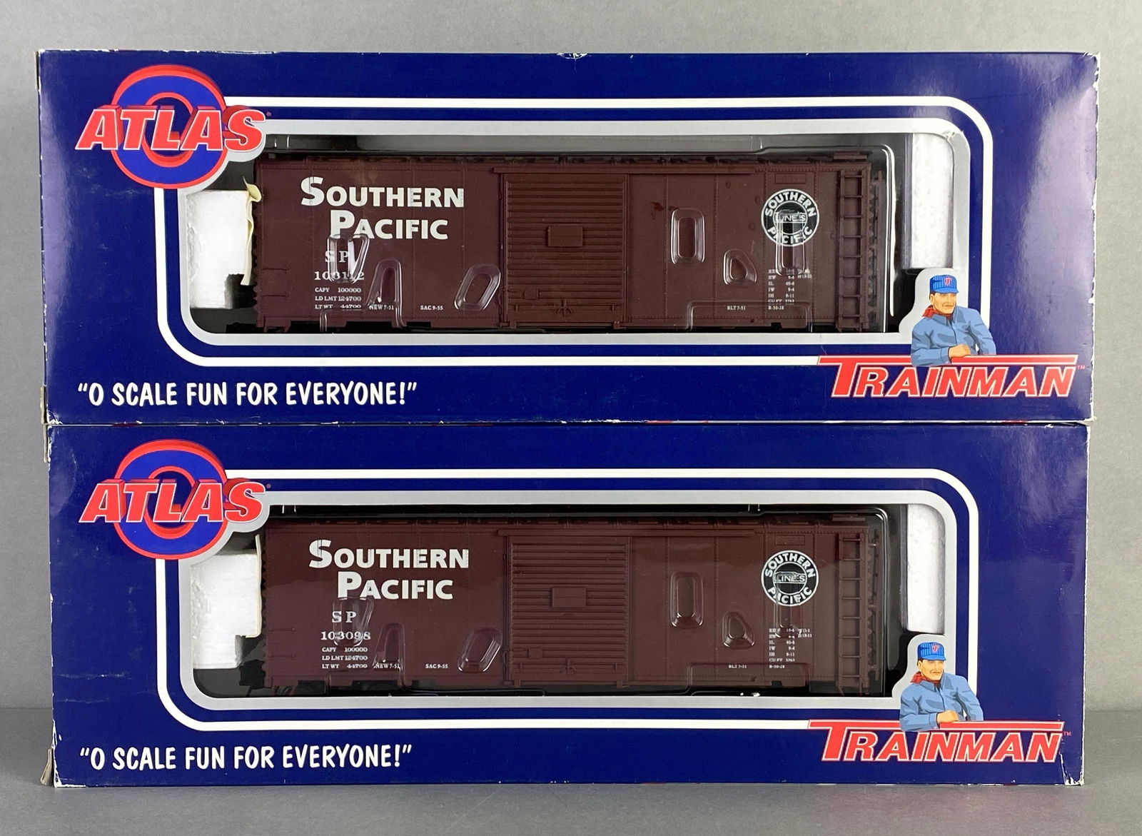 Group of 2 Atlas O Scale Trainman SP Box Cars (1 of 3)
