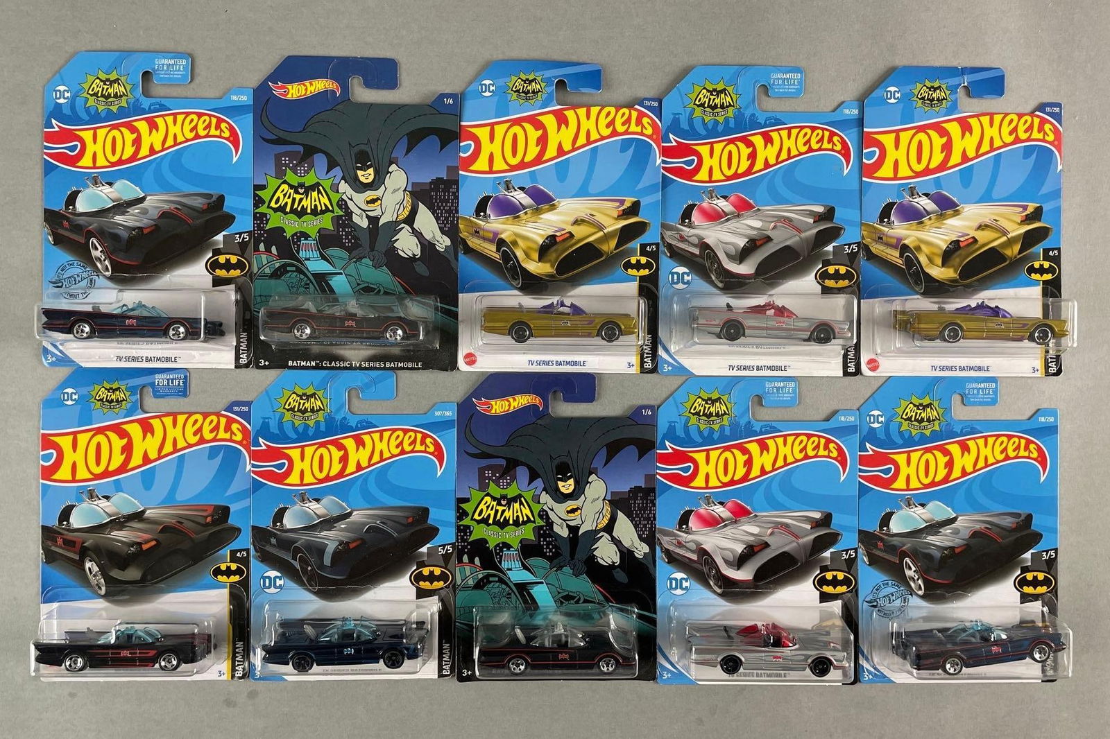 Group of 10 Mattel Hot Wheels Batmobile Die-Cast Vehicles (1 of 3)