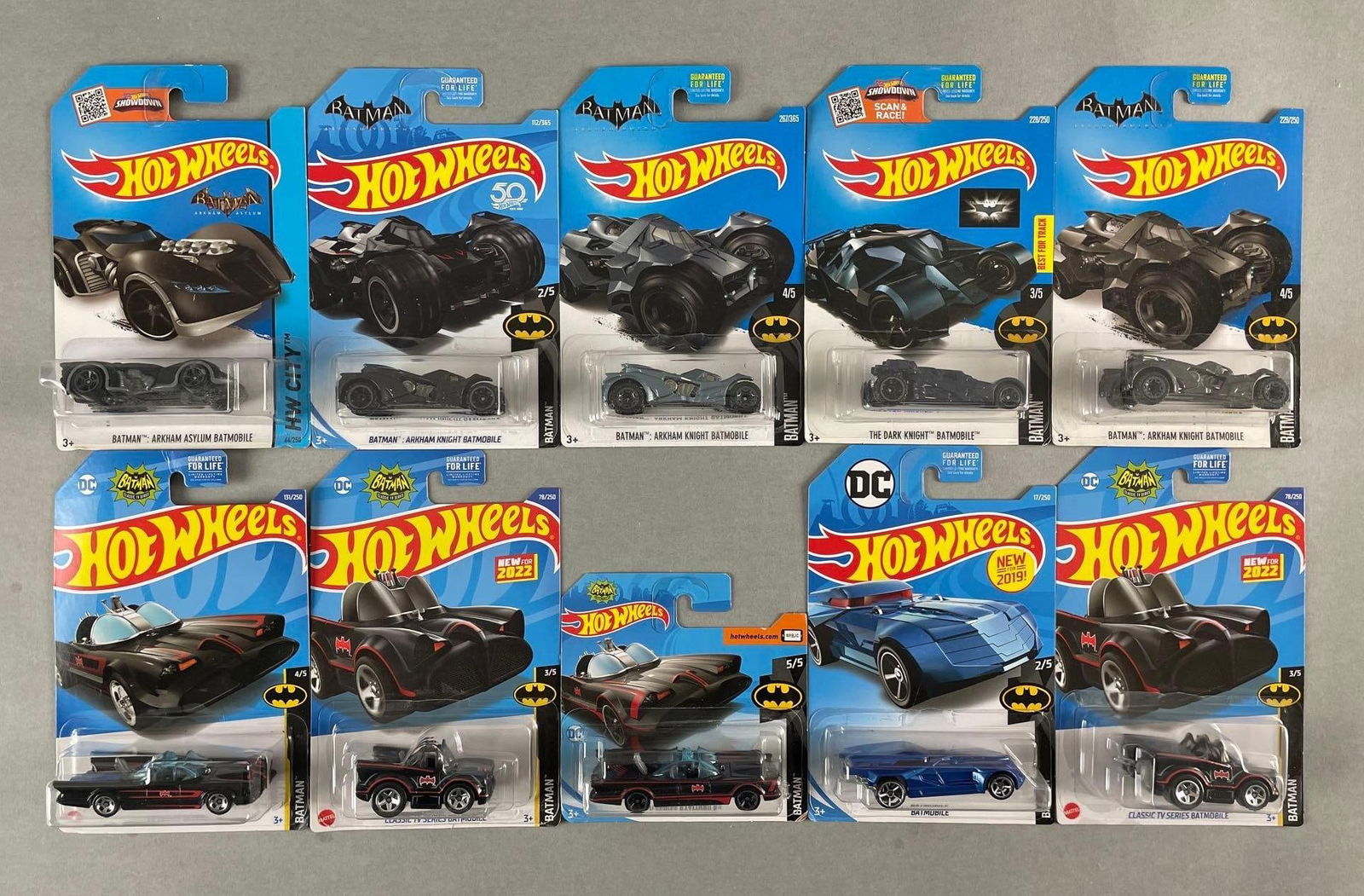 Group of 10 Mattel Hot Wheels Batmobile Die-Cast Vehicles (1 of 3)