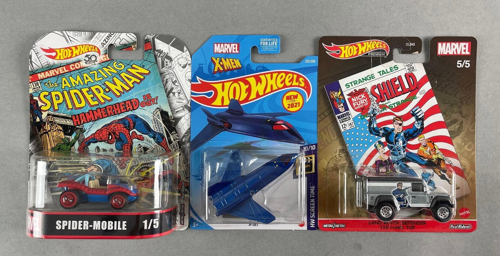 Group of 10 Mattel Hot Wheels Marvel Comics Die-Cast Vehicles (1 of 2)