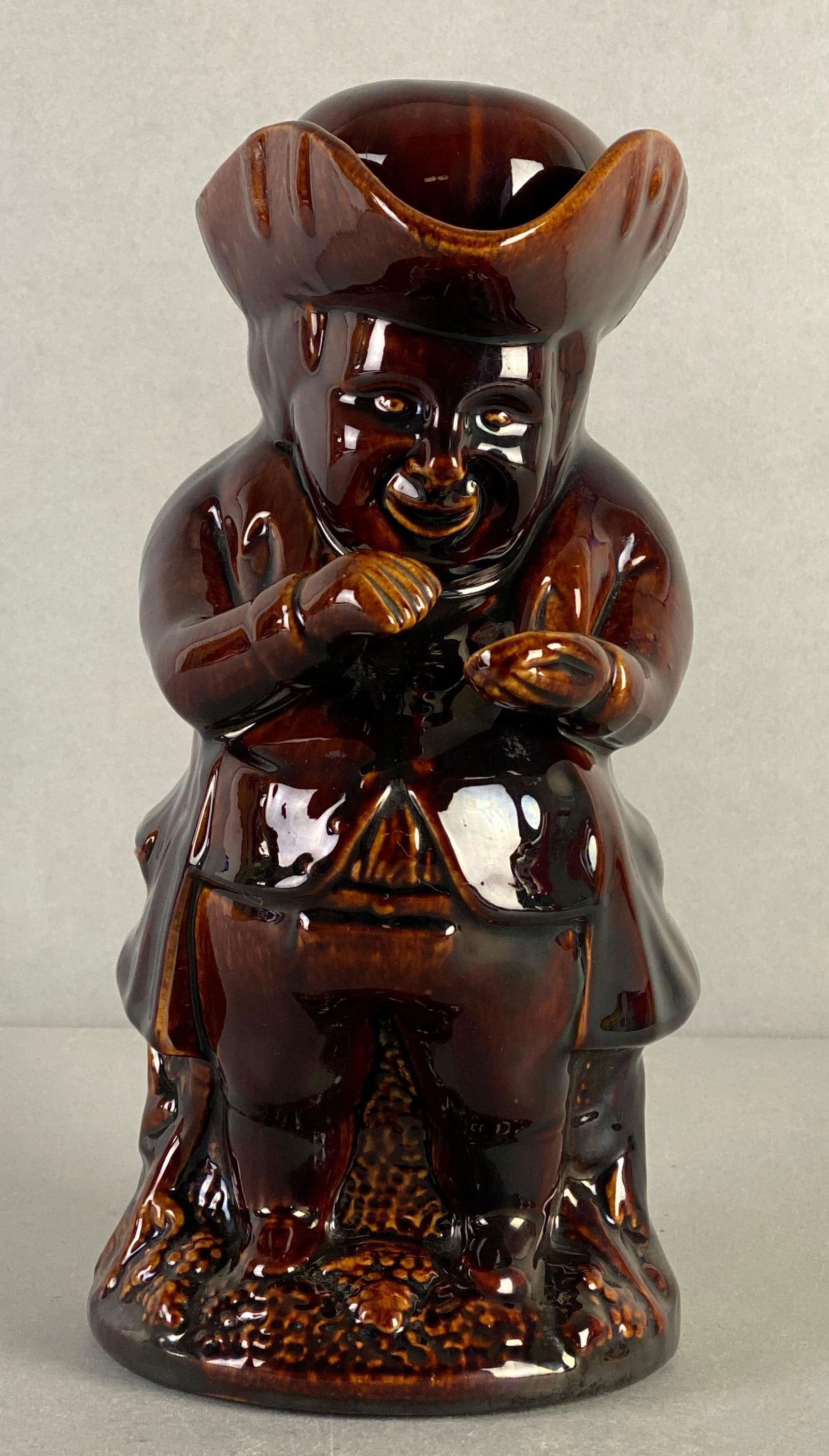 Rockingham Stoneware Figural Man Lidded Pitcher (1 of 6)