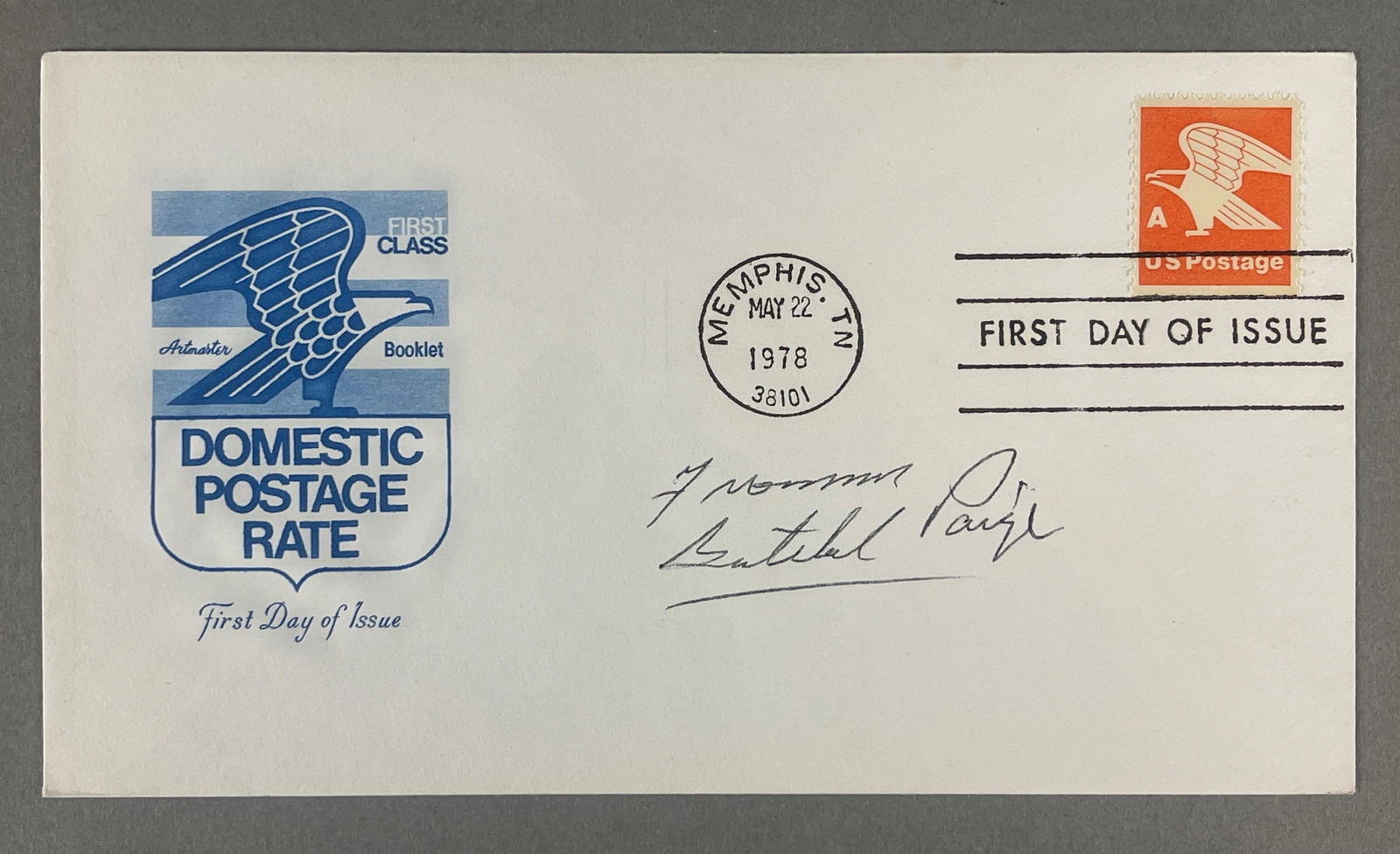 Satchel Paige Signed First Days Issue Envelope (1 of 2)