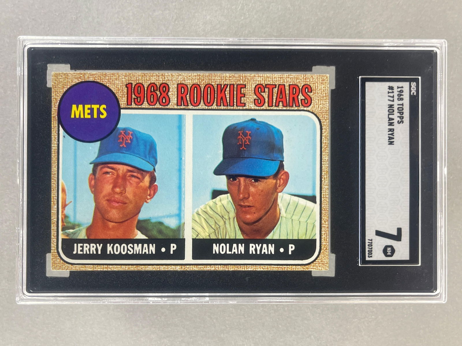 1968 Topps Nolan Ryan #177 SGC 7 Rookie (1 of 2)