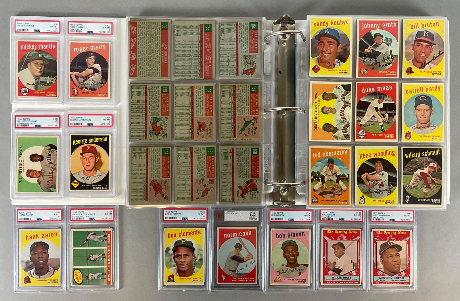 1959 Topps Baseball Complete High Grade Set with 11 Graded Cards (1 of 20)