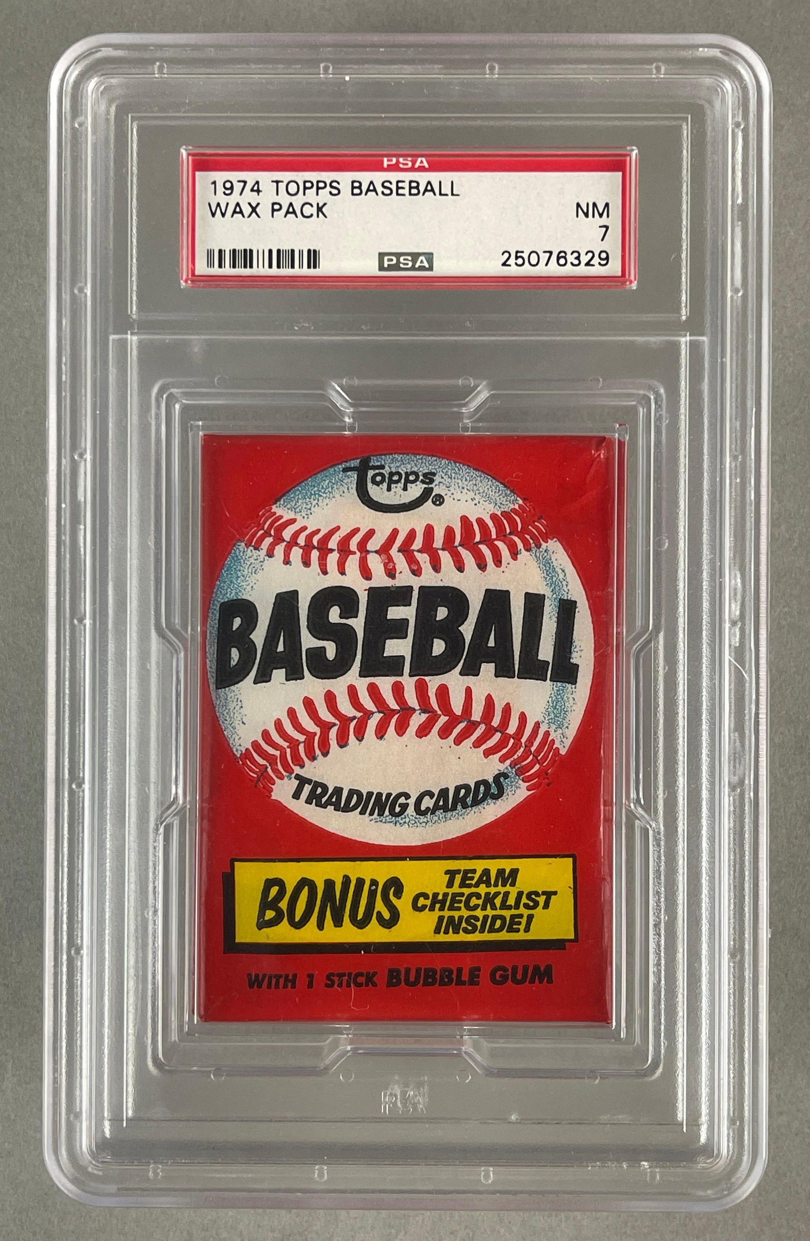 1974 Topps Baseball Wax Pack PSA 7 (1 of 2)