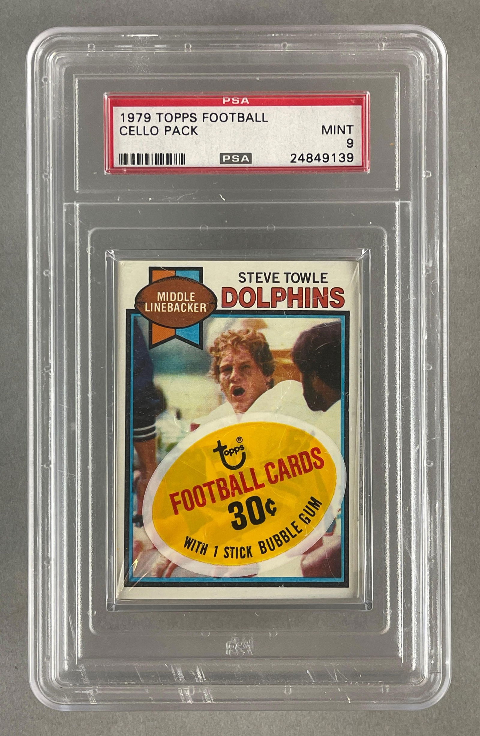 1979 Topps Football Cello Pack Steve DeBerg on Back PSA 9 Rookie (1 of 2)