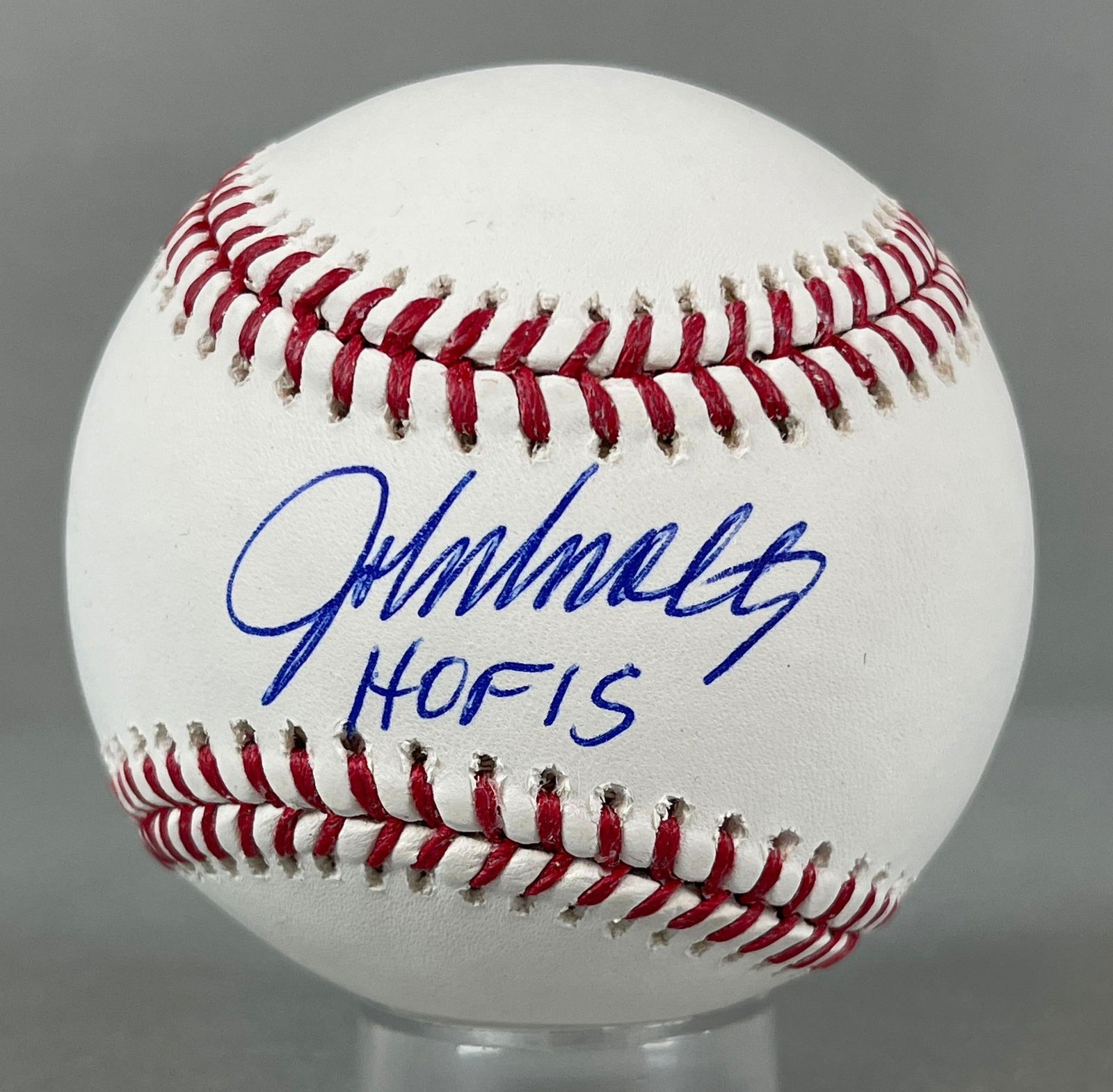 John Smoltz Signed Official MBL Rawlings Baseball with Inscription (1 of 3)