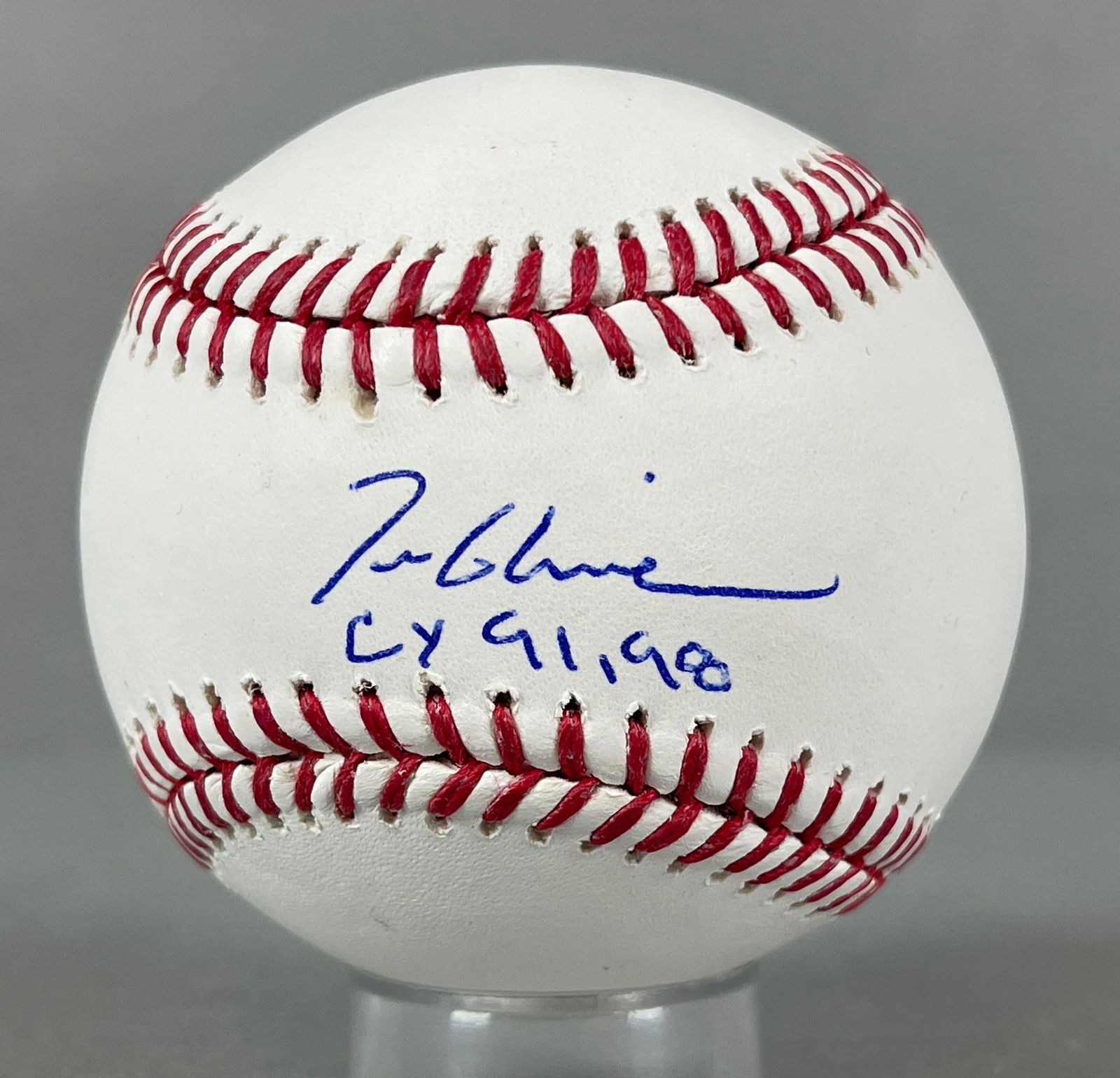 Tom Glavine Signed Official MLB Rawlings Baseball with Inscription (1 of 3)