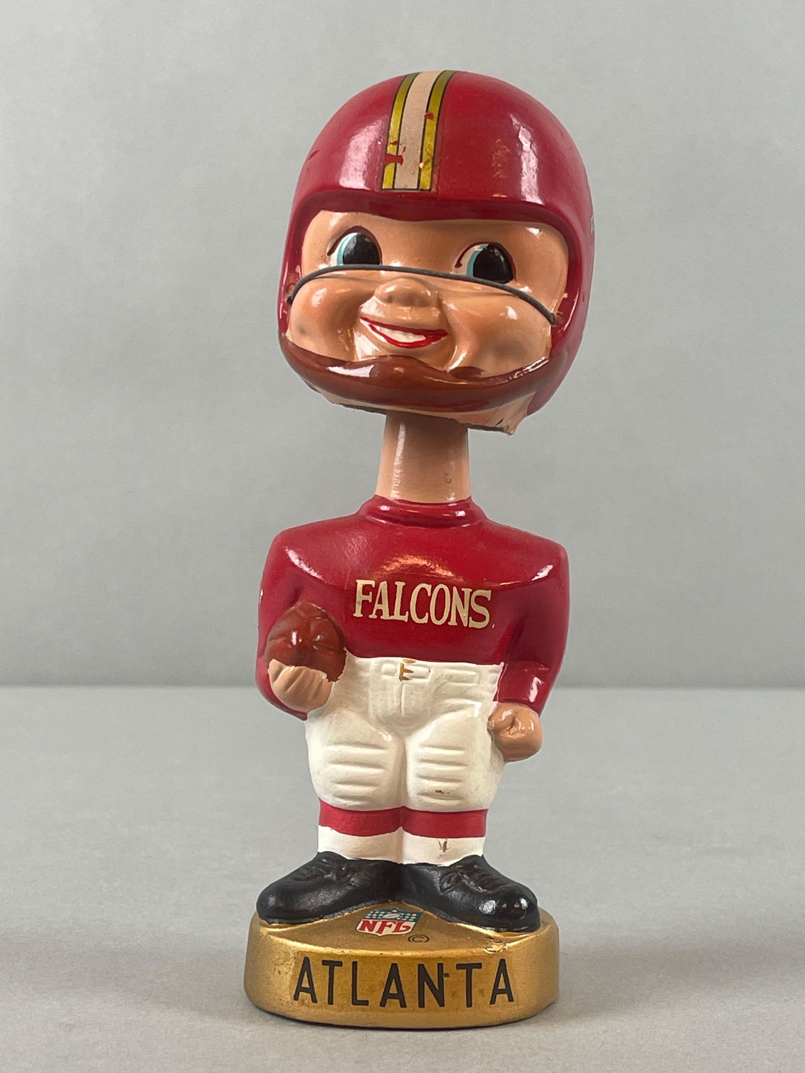 1960s Atlanta Falcons Bobble Head with Gold Round Base (1 of 6)