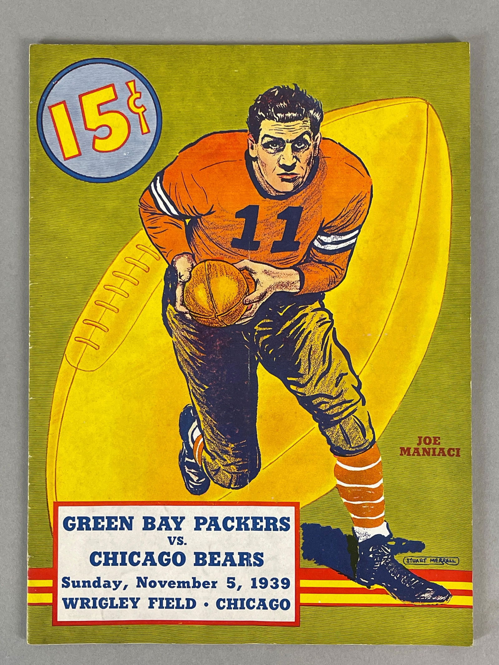 1939 Green Bay Packers vs Chicago Bears Program at Wrigley Field (1 of 5)