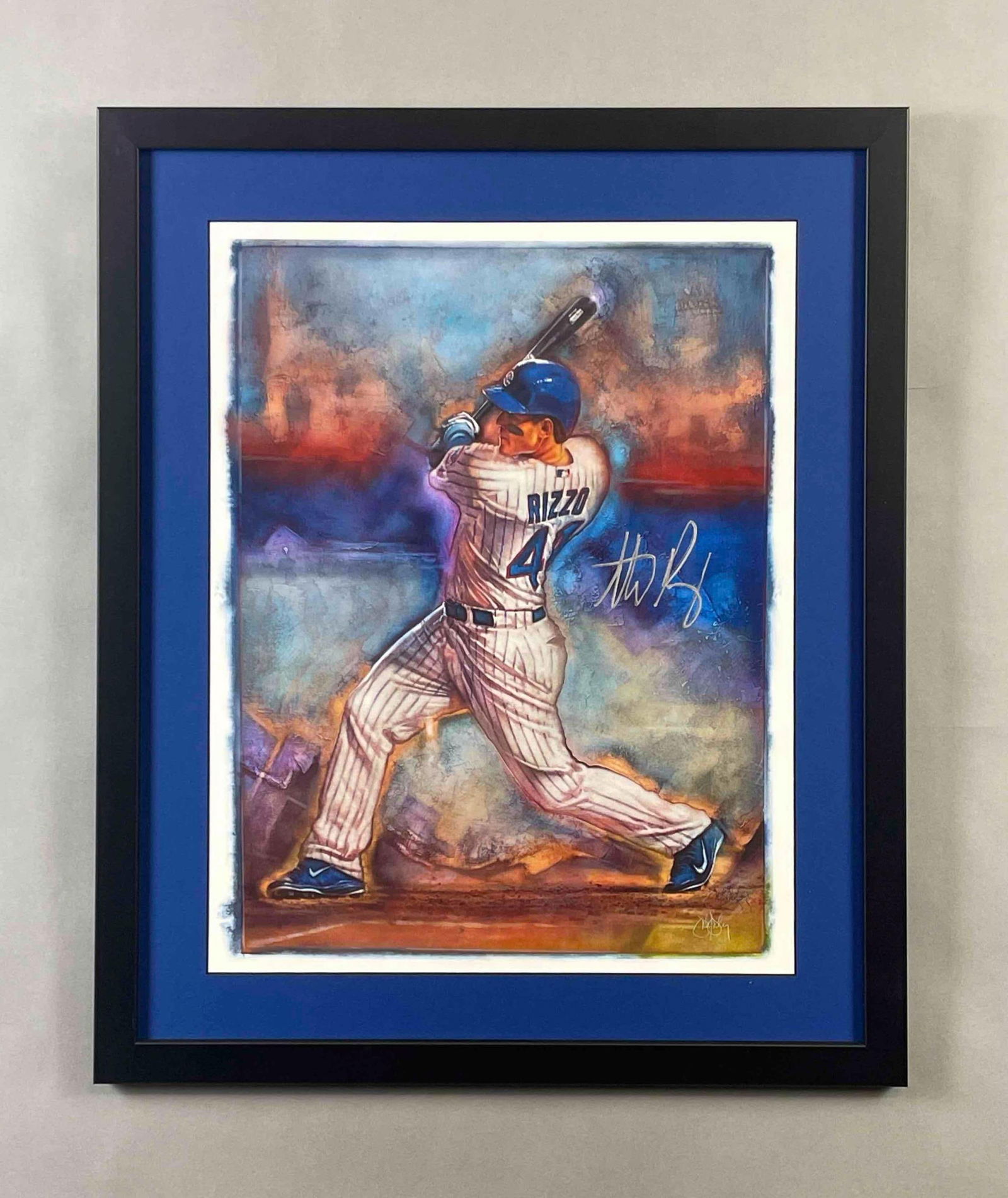 Anthony Rizzo Signed John Hanley Print with JSA COA (1 of 6)