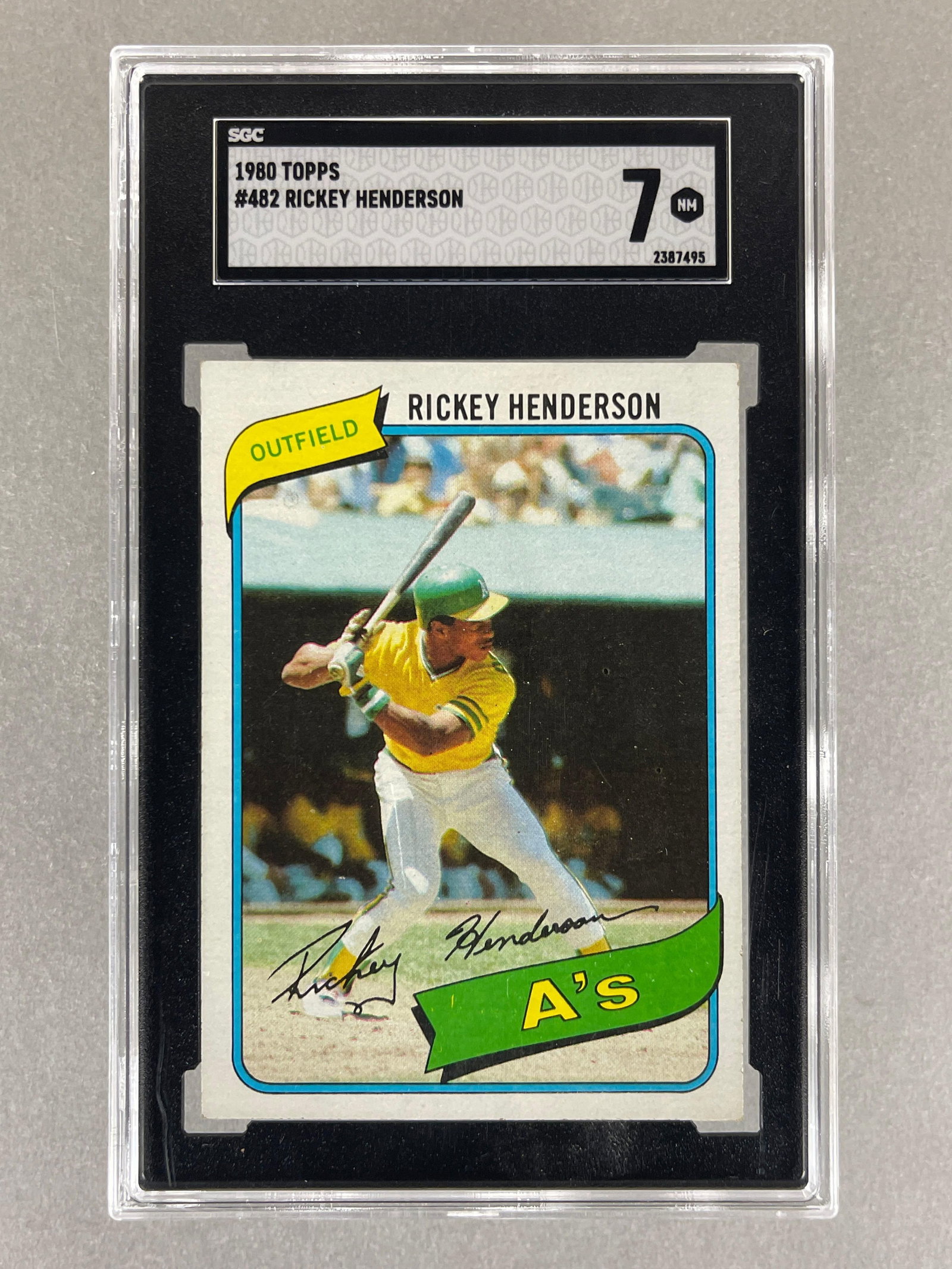 1980 Topps Rickey Henderson #482 SGC 7 Rookie: 1980 Topps Rickey Henderson #482 SGC 7 Rookie